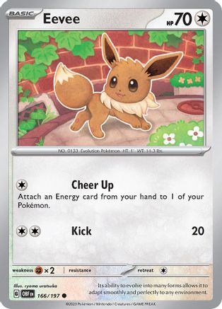 Eevee 166/197 - Reverse Holofoil Obsidian Flames