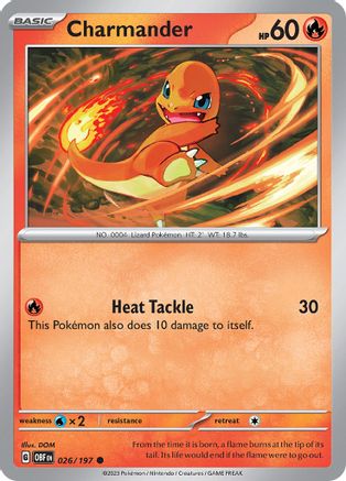 Charmander 026/197 - Reverse Holofoil Obsidian Flames