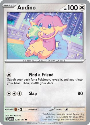 Audino 173/197 - Reverse Holofoil Obsidian Flames