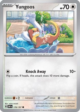 Yungoos 176/197 - Reverse Holofoil Obsidian Flames