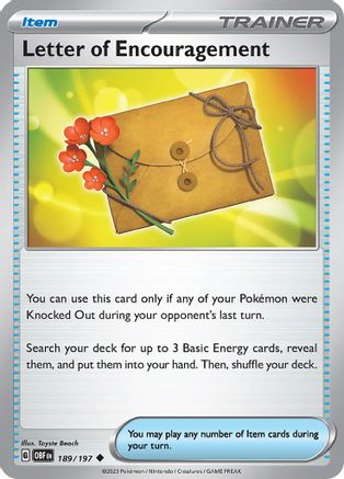 Letter of Encouragement 189/197 - Reverse Holofoil Obsidian Flames