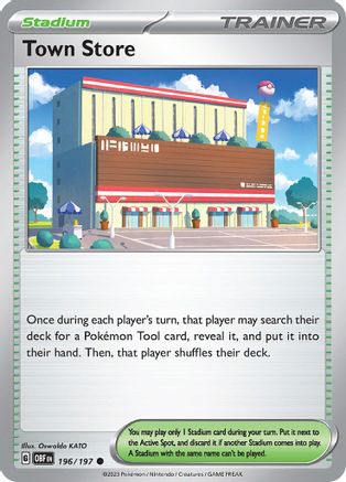 Town Store 196/197 - Reverse Holofoil Obsidian Flames
