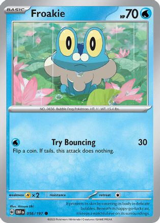 Froakie 056/197 - Reverse Holofoil Obsidian Flames