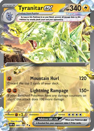 Tyranitar ex 066/197 - Holofoil Obsidian Flames