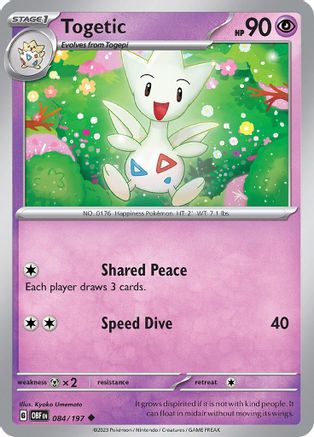 Togetic 084/197  - Reverse Holofoil SV03 Obsidian Flames