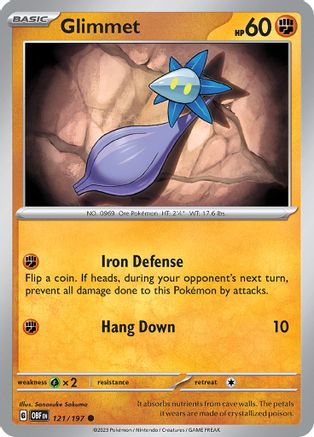 Glimmet 121/197 - Reverse Holofoil Obsidian Flames