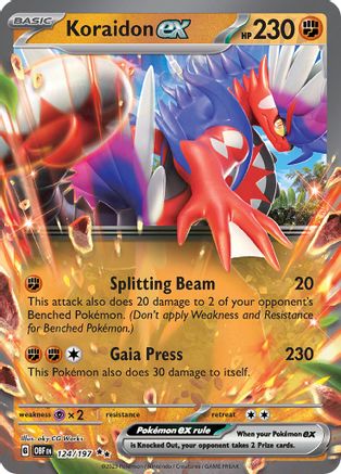 Koraidon ex 124/197 - Holofoil Obsidian Flames