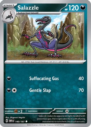 Salazzle 140/197 - Reverse Holofoil Obsidian Flames