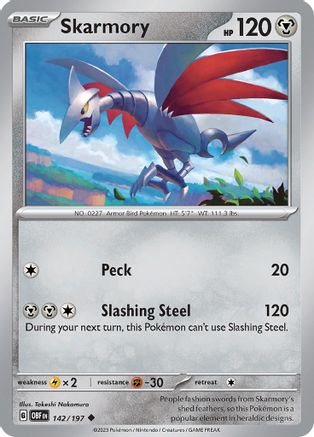 Skarmory 142/197 - Reverse Holofoil Obsidian Flames