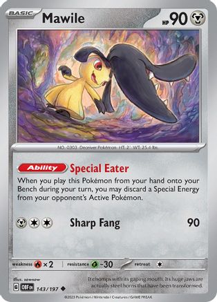 Mawile 143/197  - Reverse Holofoil SV03 Obsidian Flames