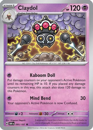 Claydol 095/197 - Holofoil Obsidian Flames