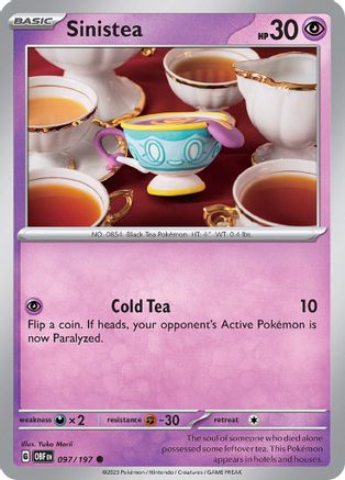 Sinistea 097/197 - Reverse Holofoil Obsidian Flames