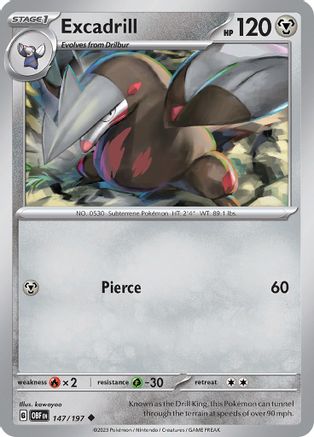 Excadrill 147/197 Obsidian Flames