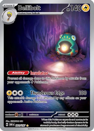 Bellibolt 201/197 - Holofoil Obsidian Flames