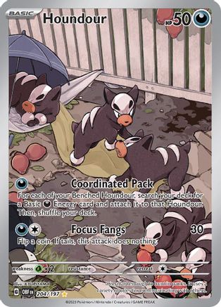 Houndour 204/197 - Holofoil Obsidian Flames