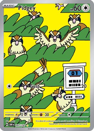Pidgey 207/197 - Holofoil Obsidian Flames