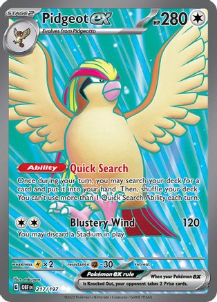 Pidgeot ex 217/197 - Holofoil Obsidian Flames