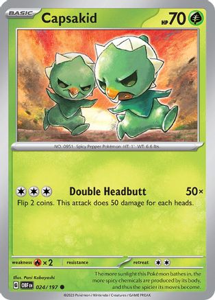 Capsakid 024/197 - Reverse Holofoil Obsidian Flames