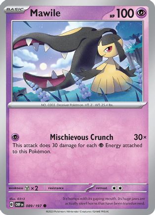 Mawile 089/197 - Reverse Holofoil Obsidian Flames