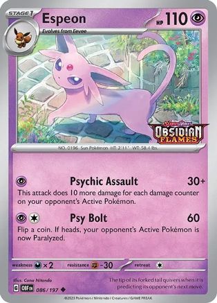 Espeon (Best Buy Exclusive) 086/197  - Holofoil Miscellaneous Cards & Products