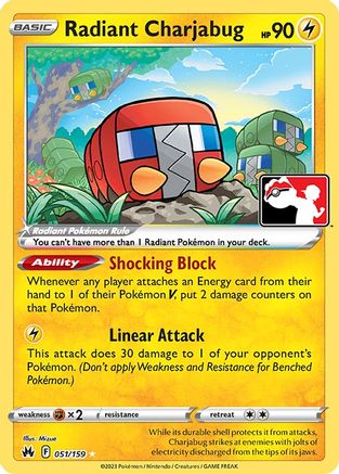 Radiant Charjabug 051  - Holofoil Prize Pack Series Cards