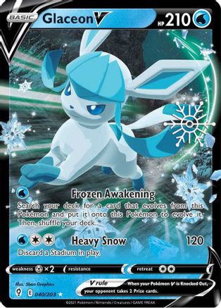 Glaceon V (Holiday Calendar) 040/203  - Holofoil Miscellaneous Cards & Products
