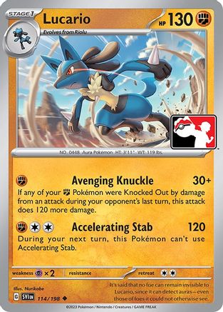 Lucario 114/198  Prize Pack Series Cards