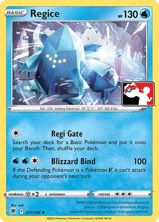 Regice 037/189  Prize Pack Series Cards