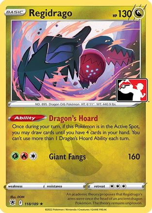 Regidrago 118/189  Prize Pack Series Cards