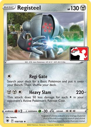 Registeel 108/189  Prize Pack Series Cards