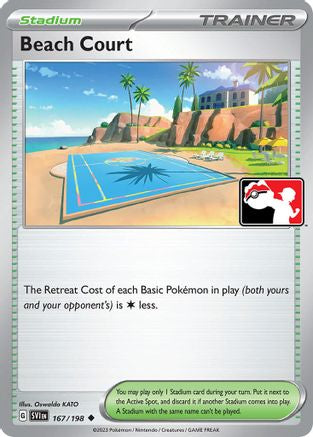 Beach Court 167/198  - Holofoil Prize Pack Series Cards