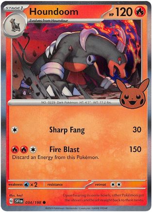Houndoom 034/198  - Holofoil Trick or Trade BOOster Bundle 2023
