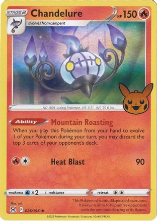 Chandelure 026/196  - Holofoil Trick or Trade BOOster Bundle 2023