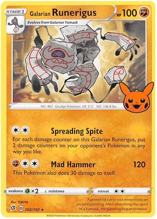 Galarian Runerigus 102/192  Trick or Trade BOOster Bundle 2023
