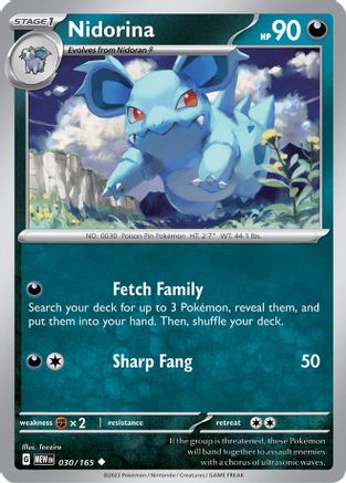 Nidorina 030/165 Scarlet & Violet 151 - Uncommon