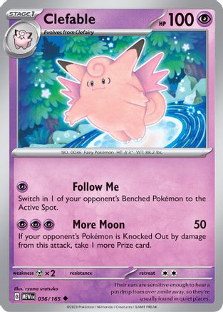 Clefable 036/165 Scarlet & Violet 151 - Uncommon