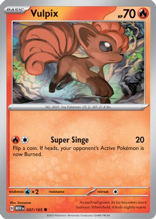 Vulpix 037/165 Scarlet & Violet 151 - Common