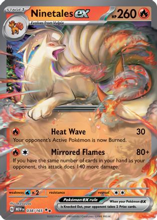 Ninetales ex 038/165 - Holofoil Scarlet & Violet 151 - Double Rare