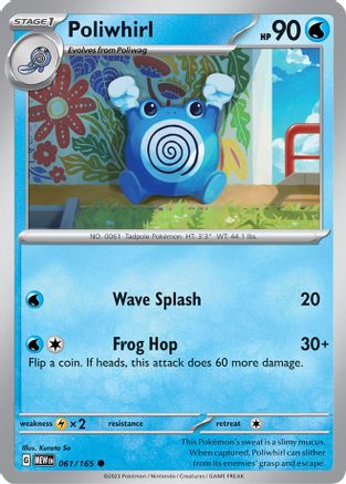 Poliwhirl 061/165 - Reverse Holofoil Scarlet & Violet 151 - Common