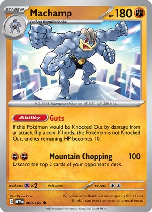 Machamp 068/165 - Holofoil Scarlet & Violet 151 - Rare