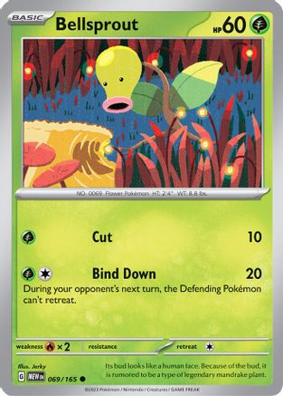 Bellsprout 069/165 - Reverse Holofoil Scarlet & Violet 151 - Common