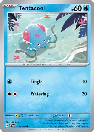 Tentacool 072/165 - Reverse Holofoil Scarlet & Violet 151 - Common