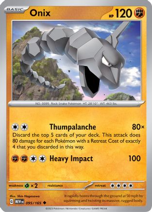 Onix 095/165 Scarlet & Violet 151 - Uncommon