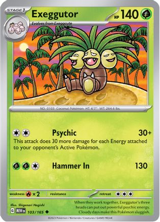 Exeggutor 103/165 Scarlet & Violet 151 - Uncommon