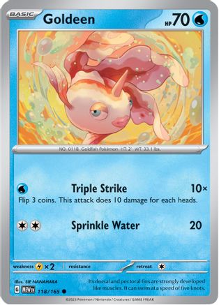 Goldeen 118/165 - Reverse Holofoil Scarlet & Violet 151 - Common