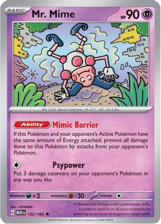 Mr. Mime 122/165 - Holofoil Scarlet & Violet 151 - Rare