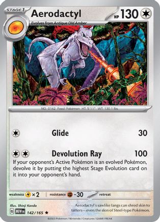 Aerodactyl 142/165 - Reverse Holofoil Scarlet & Violet 151 - Rare