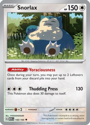 Snorlax 143/165 Scarlet & Violet 151 - Uncommon