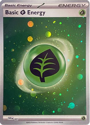 Basic Grass Energy (Cosmos Holo) 001  - Holofoil SVE Scarlet & Violet Energies