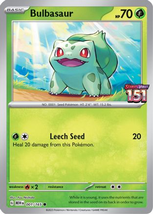 Bulbasaur (Best Buy Exclusive) 001/165  - Reverse Holofoil Miscellaneous Cards & Products